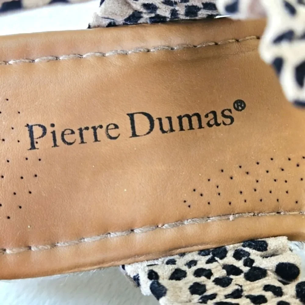 Pierre Dumas Sandal Women Sz 9 Magic Cheetah Print Espadrille Platform Slingback
